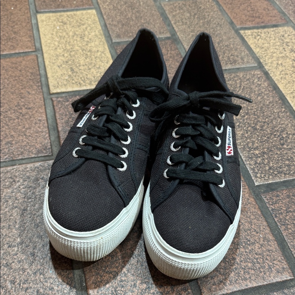 SUPERGA lace up sneakers canvas